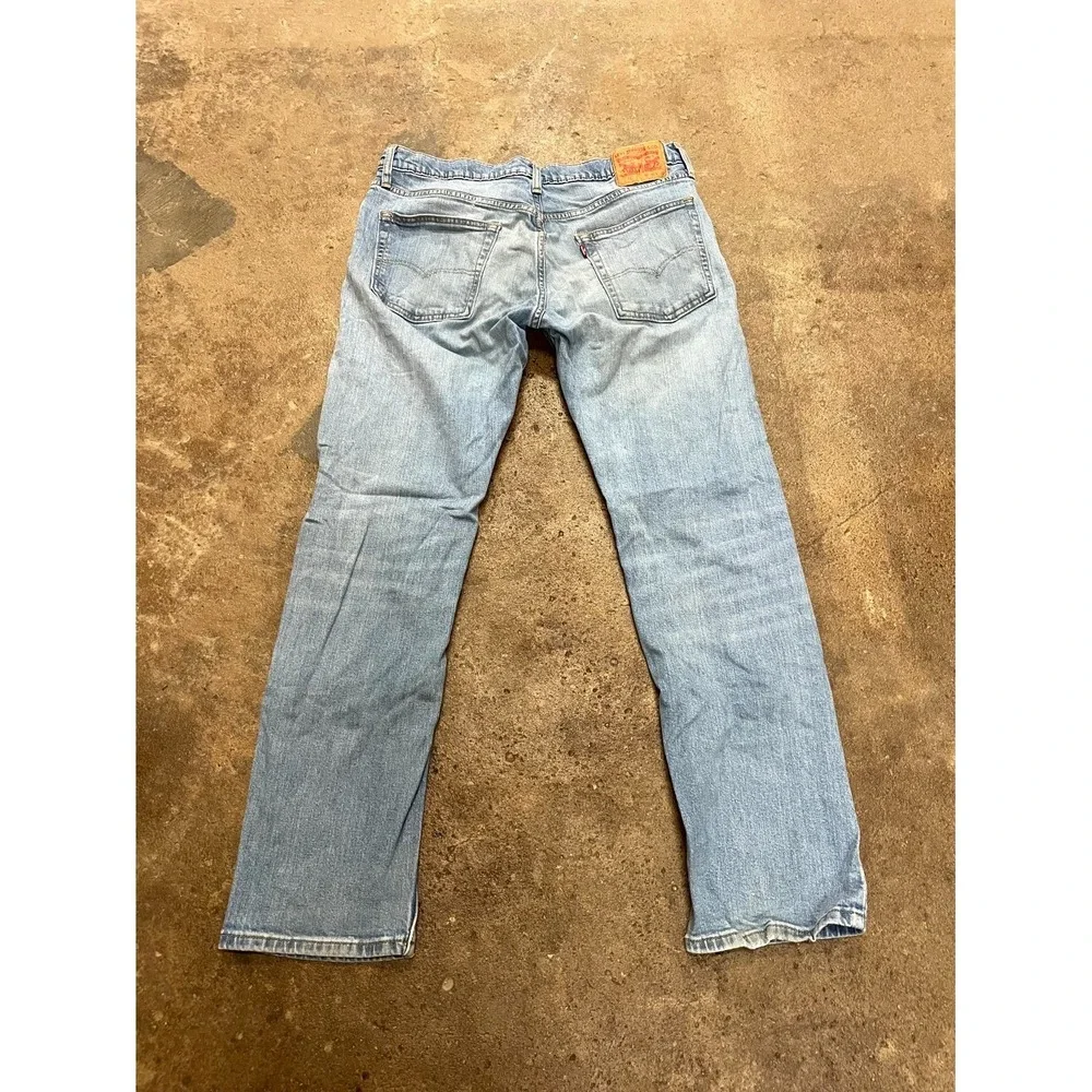 Levi's 513 Slim Straight Fit Jeans Mens 36x32 Blue Denim Cotton Stretch Mid Rise - Picture 10 of 16